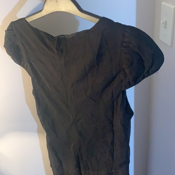 Silk black cocktail midi dress - Picture 6 of 7